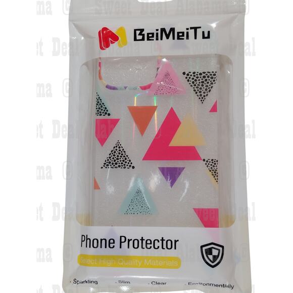 Cellphone Case For iPhone 12 Pro Max or 13 Pro Max (6.7"), Clear, Geometric - Picture 3 of 4